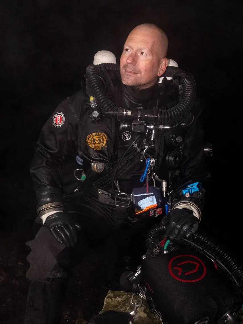 Sébastien Wilem, Instructor Trainer et fondateur de Neotec, équipé de son recycleur